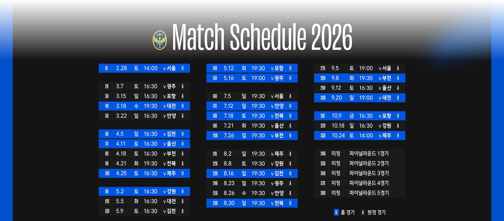 인천 유나이티드 선수들이 경기장에서 뛰고 있는 모습